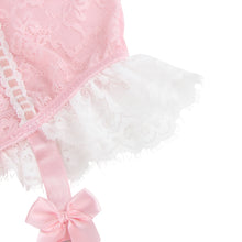Load image into Gallery viewer, Lace Bodysuit Pink Suspender Bows (12-14) Xl