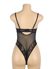 Load image into Gallery viewer, Lace Push Bodysuit Black (10-12) L