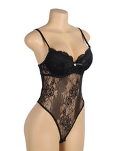 Load image into Gallery viewer, Lace Push Bodysuit Black (8-10) M