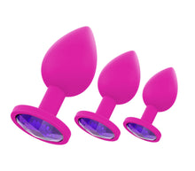 Load image into Gallery viewer, Small Silicone Pink Butt Plug Gem