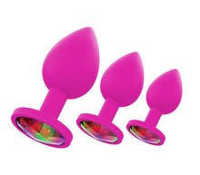 Load image into Gallery viewer, Small Silicone Pink Butt Plug Gem