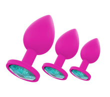 Load image into Gallery viewer, Small Silicone Pink Butt Plug Gem