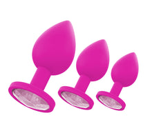 Load image into Gallery viewer, Small Silicone Pink Butt Plug Gem
