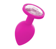 Load image into Gallery viewer, Large Silicone Pink Butt Plug Gem