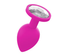 Load image into Gallery viewer, Large Silicone Pink Butt Plug Gem