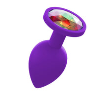 Load image into Gallery viewer, Small Silicone Purple Butt Plug Gem