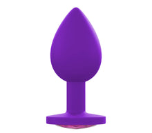 Load image into Gallery viewer, Small Silicone Purple Butt Plug Gem