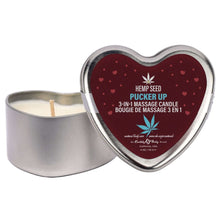 Load image into Gallery viewer, Hemp Seed Lovers Heart Candle Pucker Up
