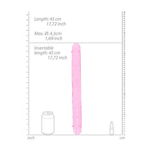 Load image into Gallery viewer, Realrock 45cm Double Dong Pink (18")