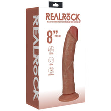 Load image into Gallery viewer, Realrock 8" Vibrating + Rotating Cock Tan (20cm)
