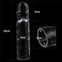 Load image into Gallery viewer, Clear Penis Extender Sleeve Plus 2"