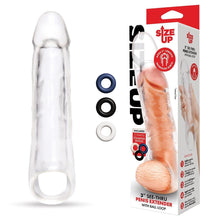 Load image into Gallery viewer, Size Up 3 Inch See-thru Penis Extender With Ball Loop