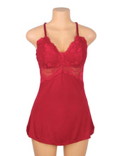 Load image into Gallery viewer, Red Modal Nightdress (10-12) L Backless