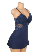 Load image into Gallery viewer, Navy Modal Nightdress (8-10) M Backless