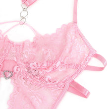 Load image into Gallery viewer, Pink Lace Sexy Garter Set (12-14) Xl