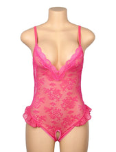 Load image into Gallery viewer, Ruffled Teddy Rose (14-16) 2xl Lace Mesh