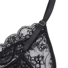 Load image into Gallery viewer, Ruffled Teddy Black (10-12) L Lace Mesh