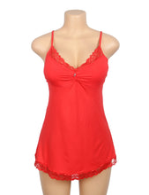Load image into Gallery viewer, Babydoll Red (8-10) M Lace Trim