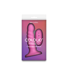 Load image into Gallery viewer, Colours Ribbed 5'' Vibrating Dildo Pink