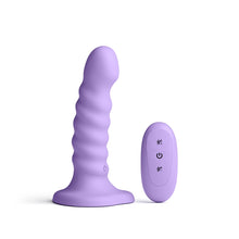 Load image into Gallery viewer, Colours Ribbed 5'' Vibrating Dildo Purple