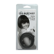 Load image into Gallery viewer, S & M Nitrile Cock Ring Set 3pack