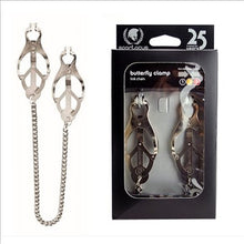 Load image into Gallery viewer, Endurance Nipple Clamps Butterfly W/ Link Chain
