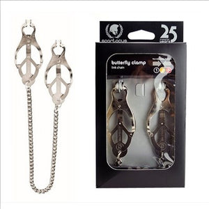 Endurance Nipple Clamps Butterfly W/ Link Chain