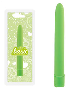 Basic 6" Vibrator Slim Green