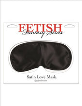 Load image into Gallery viewer, F F Satin Love Mask Black