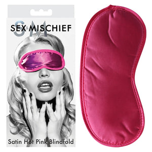S & M Satin Blindfold Hot Pink