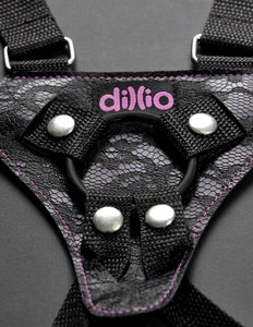 Dillio Pink 6" Strap-on Suspender Harness Set
