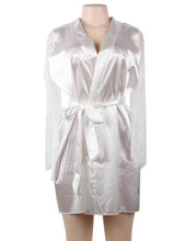 Load image into Gallery viewer, White Satin Kimono (12-14) Xl
