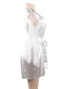 White Satin Kimono (12-14) Xl