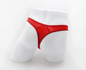 Men's Quick Release Lycra Thong Red S/m