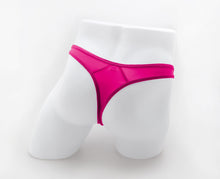 Load image into Gallery viewer, Men&#39;s Quick Release Lycra Thong Hot Pink S/m
