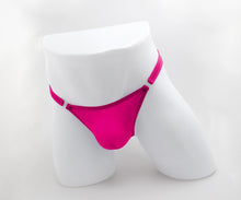 Load image into Gallery viewer, Men&#39;s Quick Release Lycra Thong Hot Pink S/m
