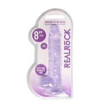 Load image into Gallery viewer, Realrock 8'' Realistic Dildo With Balls Purple
