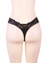 Load image into Gallery viewer, Black Sexy Floral Lace Panty (8-10) M
