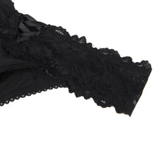 Load image into Gallery viewer, Black Sexy Floral Lace Panty (20-22) 5xl
