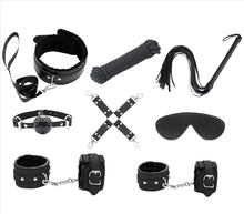 Load image into Gallery viewer, 9 Piece Bondage Kit Black
