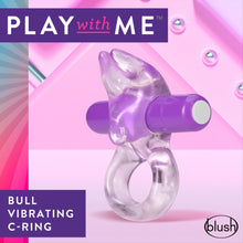 Load image into Gallery viewer, Play With Me Bull Vibrating C-ring-purple