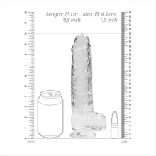 Load image into Gallery viewer, Realrock 9'' Realistic Dildo With Balls Clear