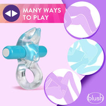 Load image into Gallery viewer, Play With Me Bull Vibrating C-ring Blue