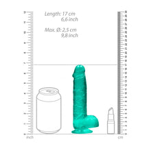 Load image into Gallery viewer, Realrock 6'' Realistic Dildo With Balls Turquoise