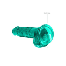 Load image into Gallery viewer, Realrock 7'' Realistic Dildo With Balls Turquoise
