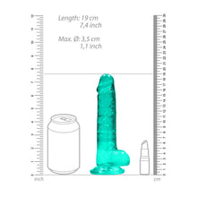 Load image into Gallery viewer, Realrock 7'' Realistic Dildo With Balls Turquoise