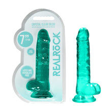 Load image into Gallery viewer, Realrock 7'' Realistic Dildo With Balls Turquoise