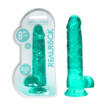 Load image into Gallery viewer, Realrock 8'' Realistic Dildo With Balls Turquoise