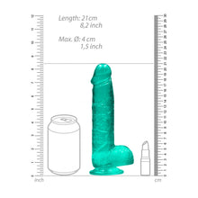 Load image into Gallery viewer, Realrock 8'' Realistic Dildo With Balls Turquoise