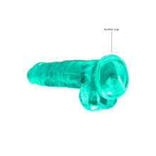 Load image into Gallery viewer, Realrock 8'' Realistic Dildo With Balls Turquoise